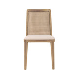 LH Home Cane Dining Chair - Oyster Linen/Natural Frame