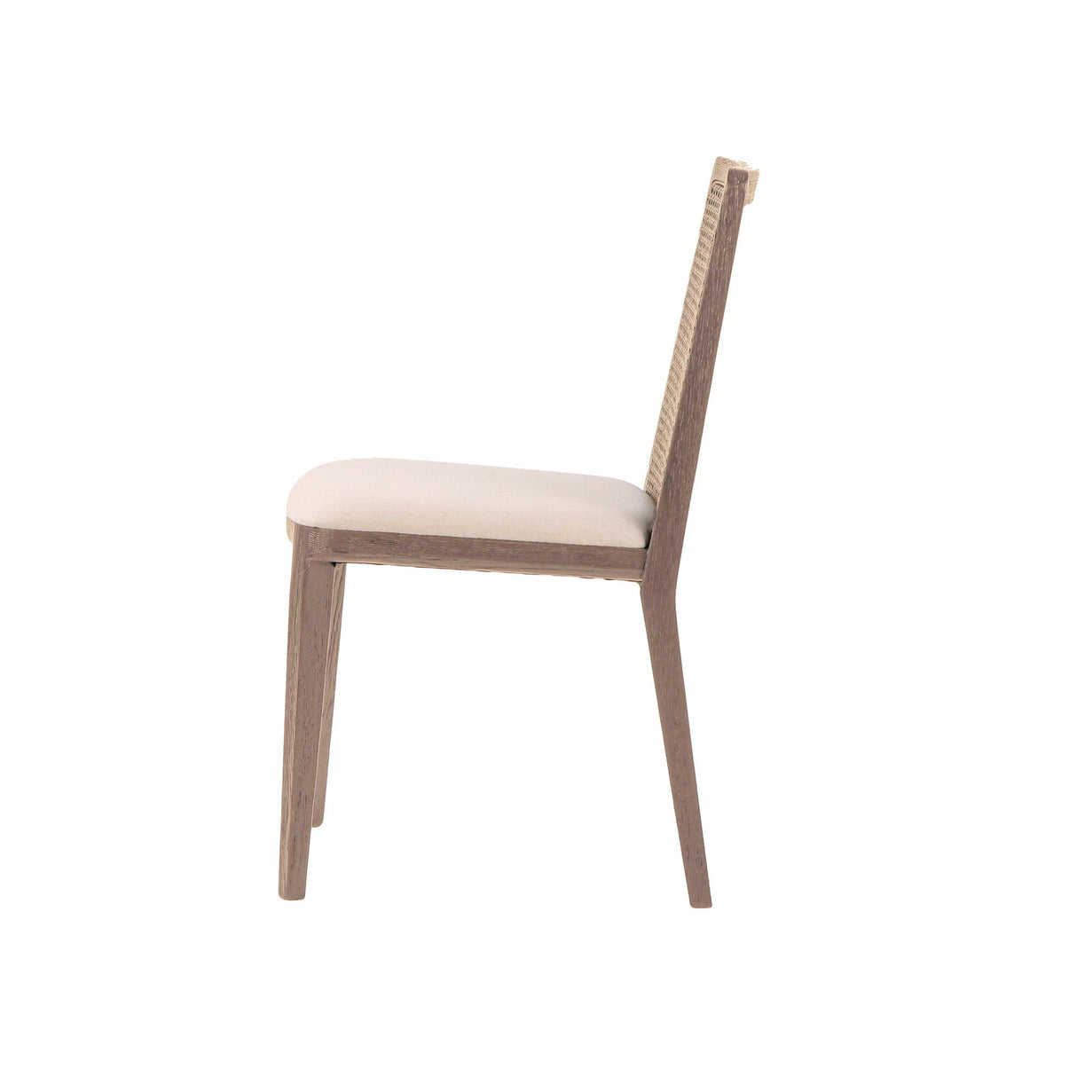LH Home Cane Dining Chair - Oyster Linen/Natural Frame
