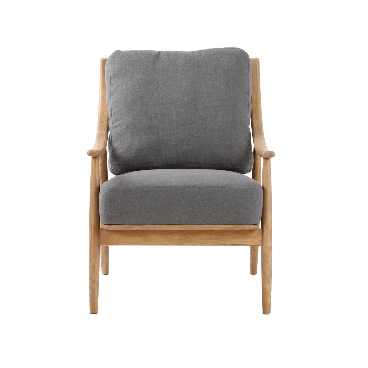 LH Home Kinsley Club Chair - Stormy Grey/Natural Frame