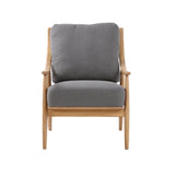 LH Home Kinsley Club Chair - Stormy Grey/Natural Frame