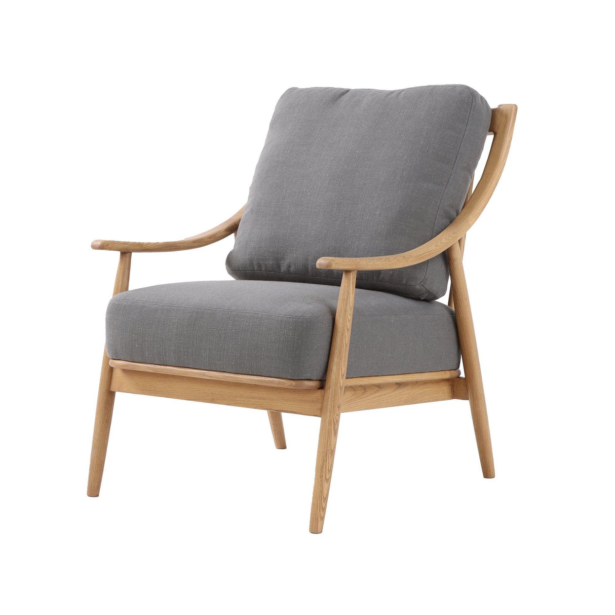LH Home Kinsley Club Chair - Stormy Grey/Natural Frame