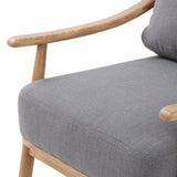LH Home Kinsley Club Chair - Stormy Grey/Natural Frame