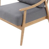 LH Home Kinsley Club Chair - Stormy Grey/Natural Frame