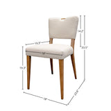 LH Home Luella Dining Chair - Sandy Beige/Cool Brown Legs