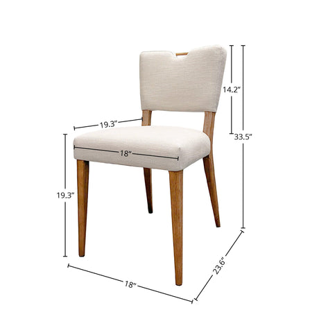 LH Home Luella Dining Chair - Sandy Beige/Cool Brown Legs