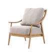 LH Home Kinsley Club Chair - Light Linen Cushions / Natural Frame