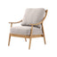 LH Home Kinsley Club Chair - Light Linen Cushions / Natural Frame
