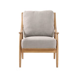 LH Home Kinsley Club Chair - Light Linen/ Natural Frame