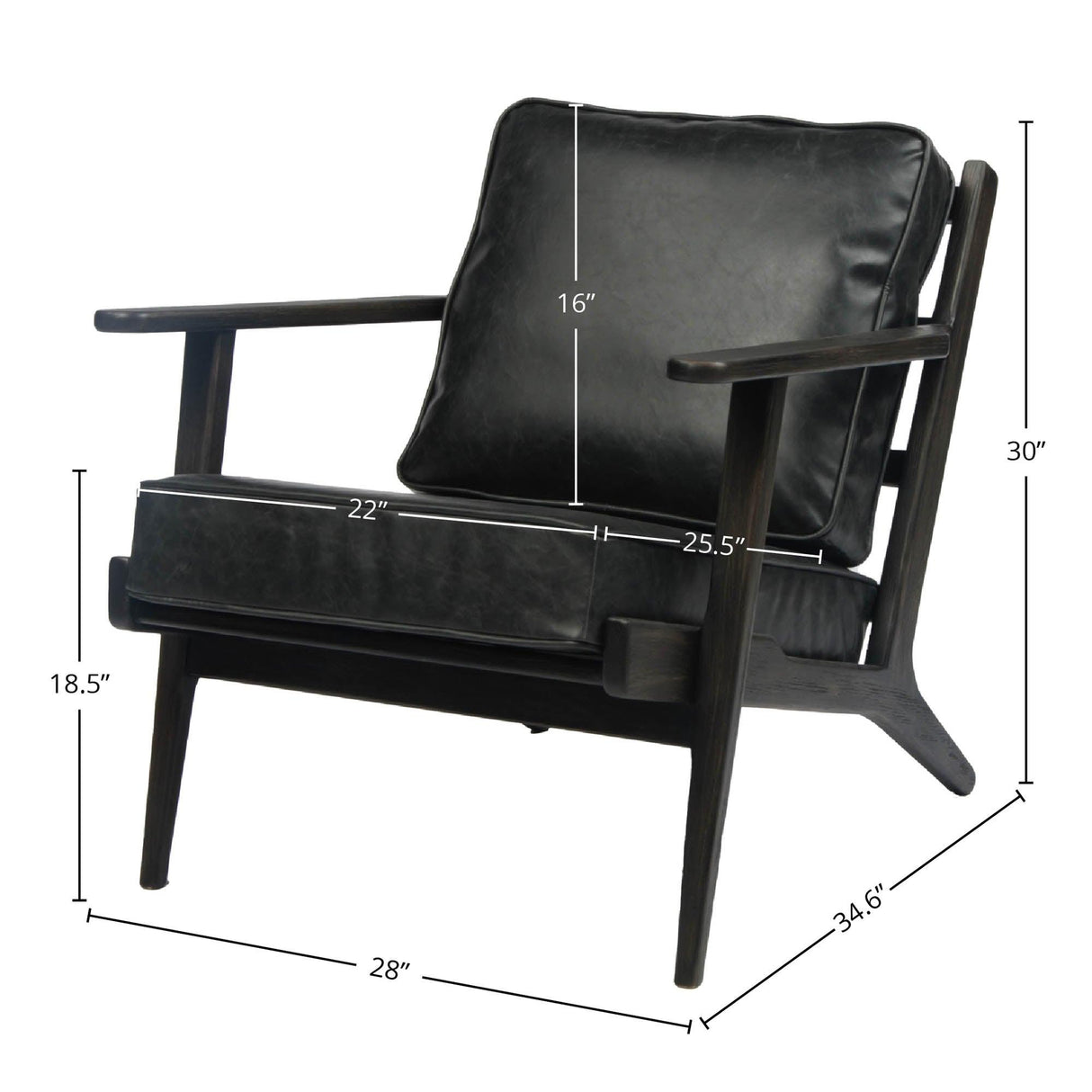 LH Home Junior Arm Chair - Black