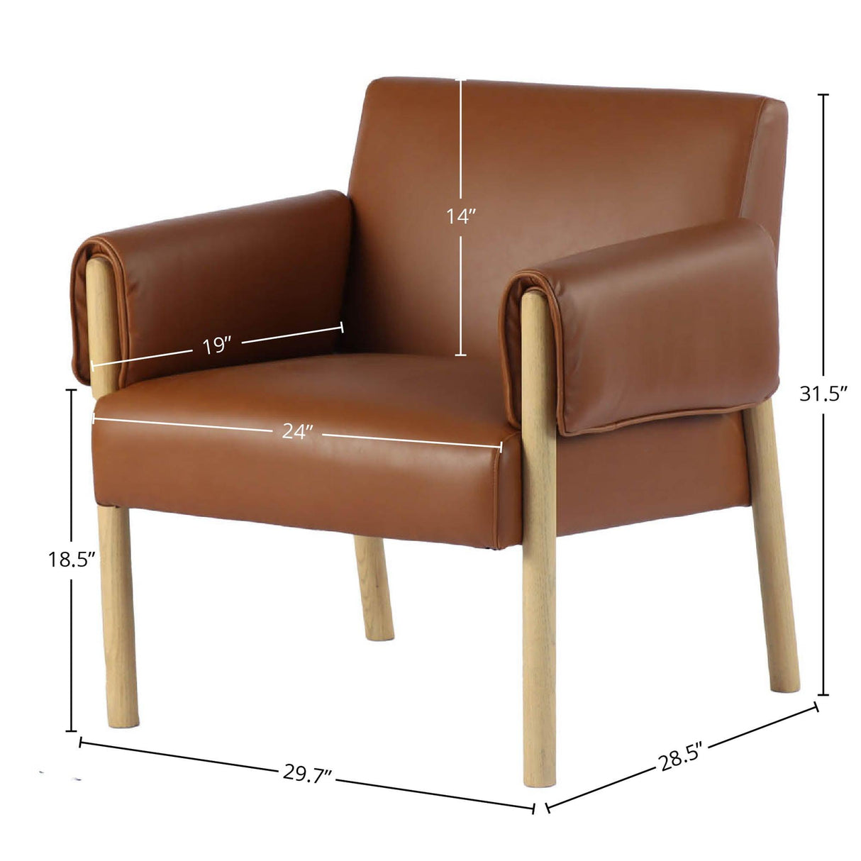 LH Home Forest Club Chair - Saddle