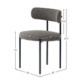 LH Home Cleo Dining Chair - Brown Boucle
