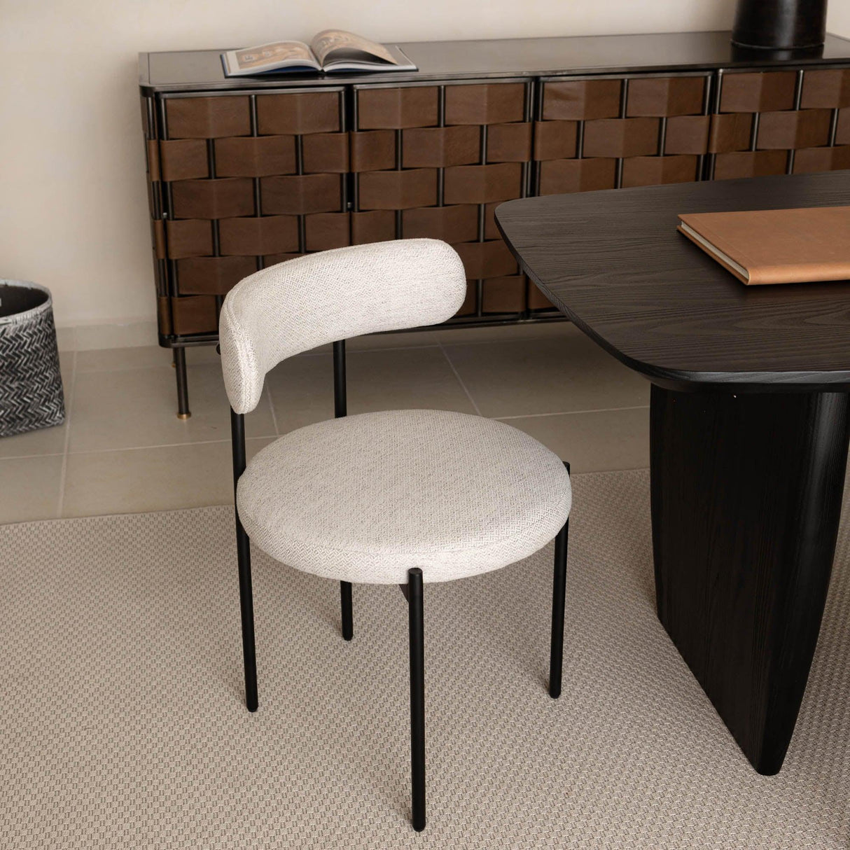 LH Home Cleo Dining Chair - Macadamia Travertine