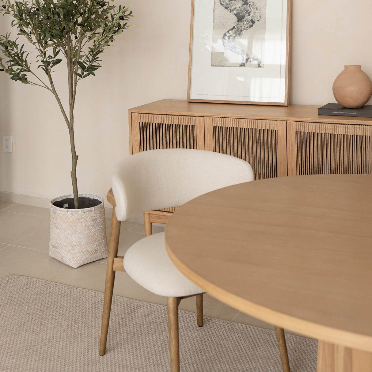 LH Home Milo Dining Chair - Savile Flax (TH)