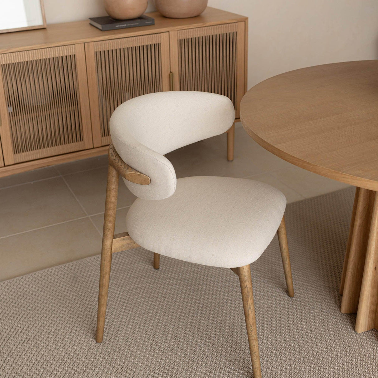 LH Home Milo Dining Chair - Savile Flax (TH)