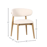 LH Home Milo Dining Chair - Savile Flax (TH)