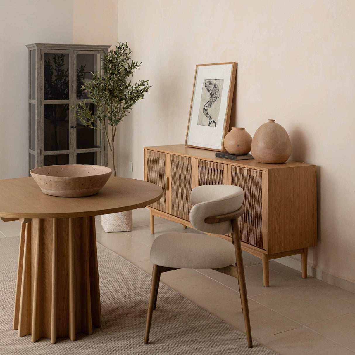 LH Home Milo Dining Chair - Savile Flax (TH)