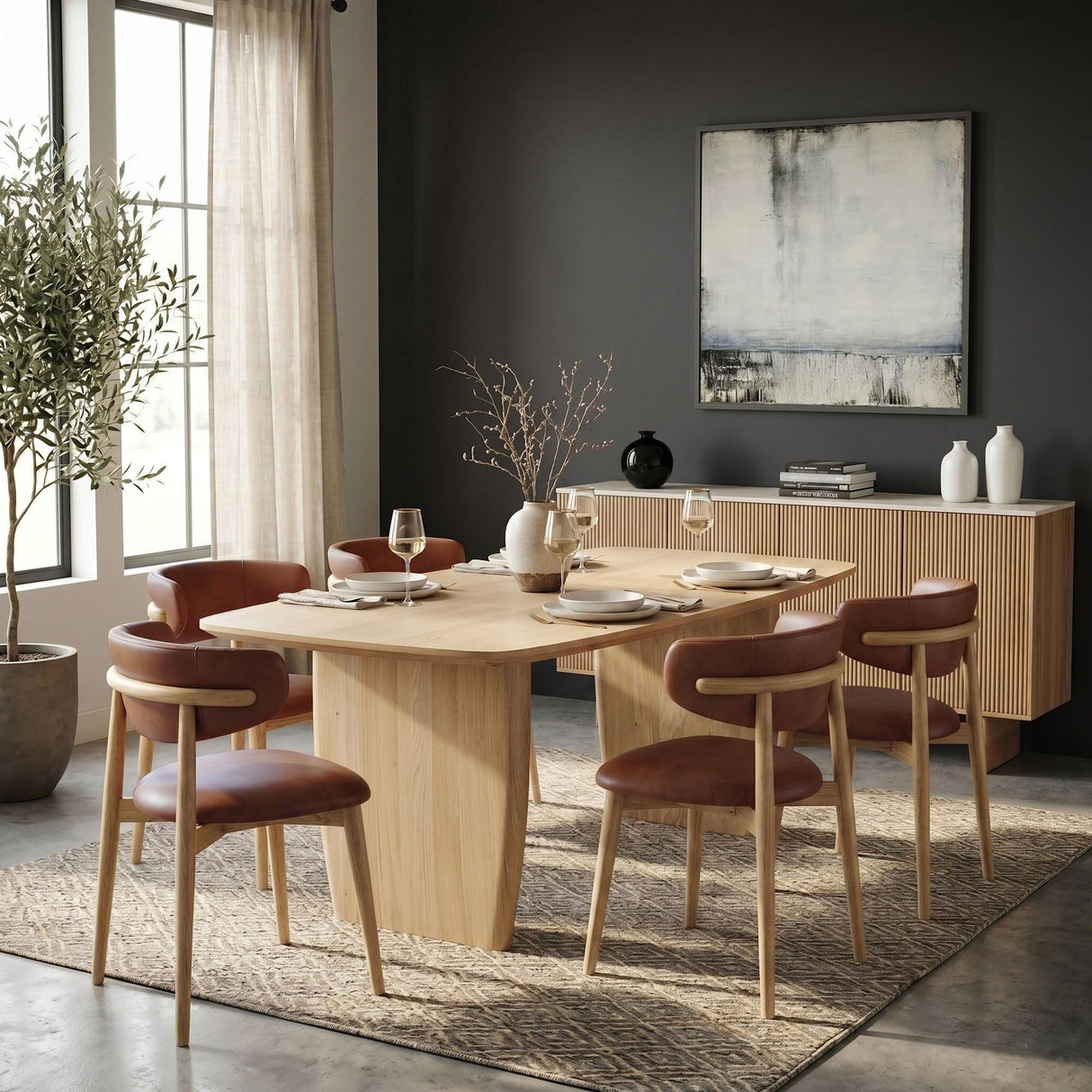 LH Home Milo Dining Chair - Tobacco (TH)