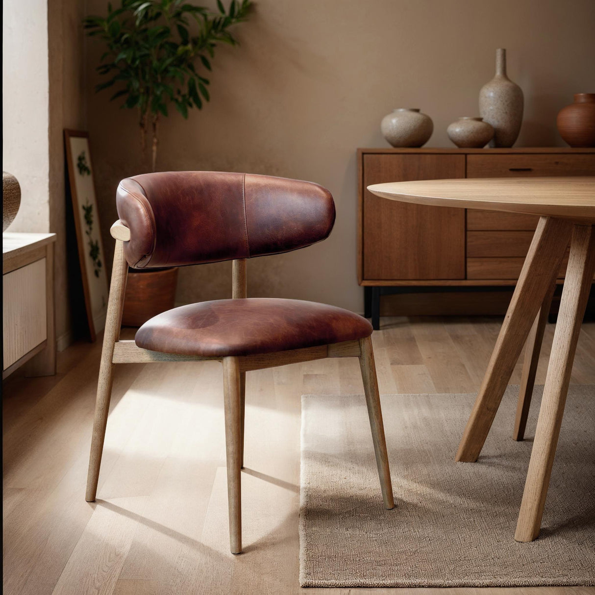 LH Home Milo Dining Chair - Tobacco (TH)