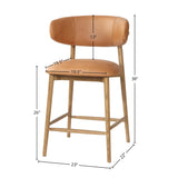 LH Home Milo Counter Stool - Hazelnut (TH)