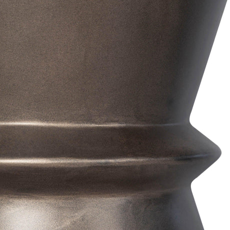 LH Home Concrete Hourglass Side Table - Bronze