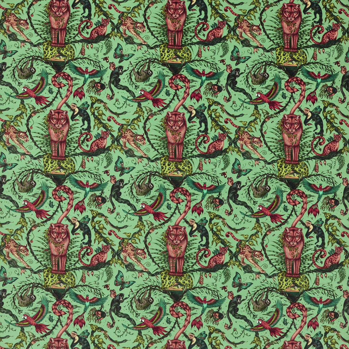 Clarke & Clarke BOSQUE DREAMS VELVET AQUAMARINE Upholstery Fabric