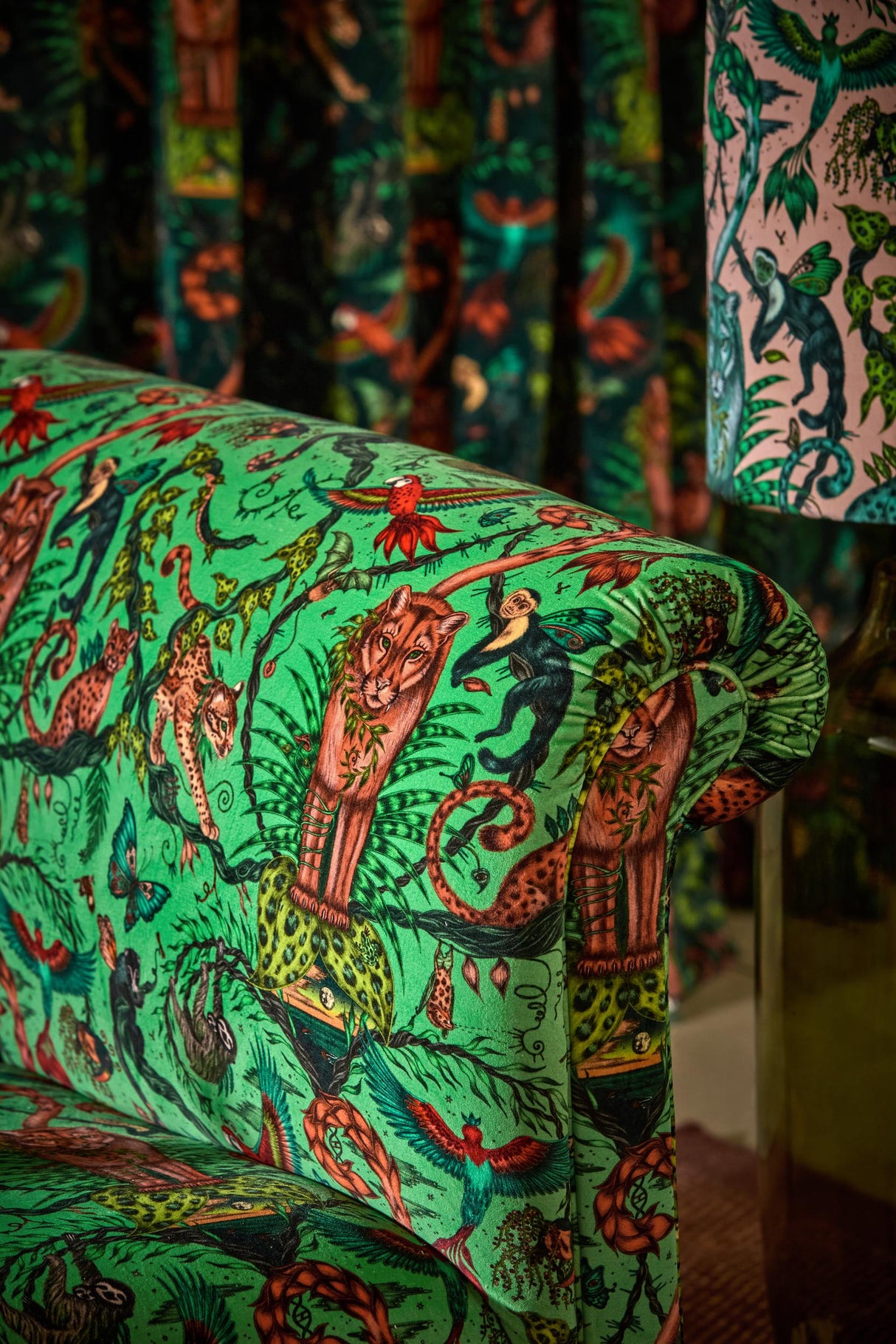 Clarke & Clarke BOSQUE DREAMS VELVET AQUAMARINE Upholstery Fabric