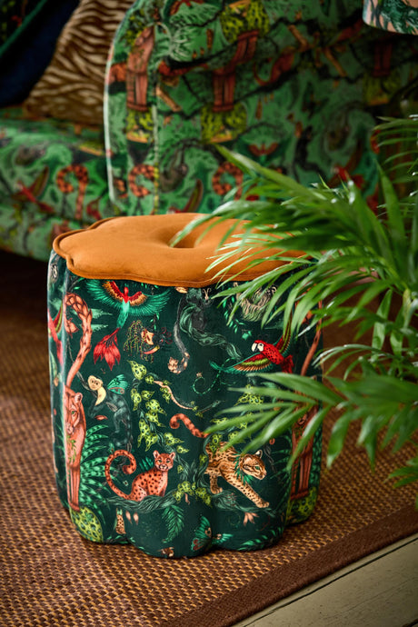 Clarke & Clarke BOSQUE DREAMS VELVET AQUAMARINE Upholstery Fabric