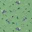 Clarke & Clarke DRACO COSMOS GREEN EMBROIDERY Upholstery Fabric