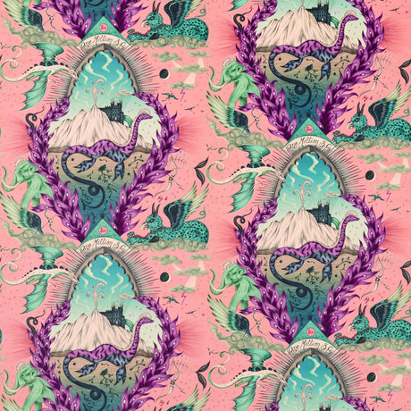 Clarke & Clarke HIGHLANDIA VELVET PINK Upholstery Fabric