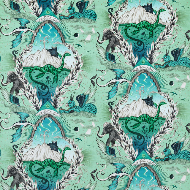 Clarke & Clarke HIGHLANDIA VELVET SAGE Upholstery Fabric