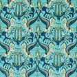 Clarke & Clarke ODYSSEY MYTHOS VELVET PEACOCK Upholstery Fabric