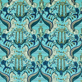 Clarke & Clarke ODYSSEY MYTHOS VELVET PEACOCK Upholstery Fabric