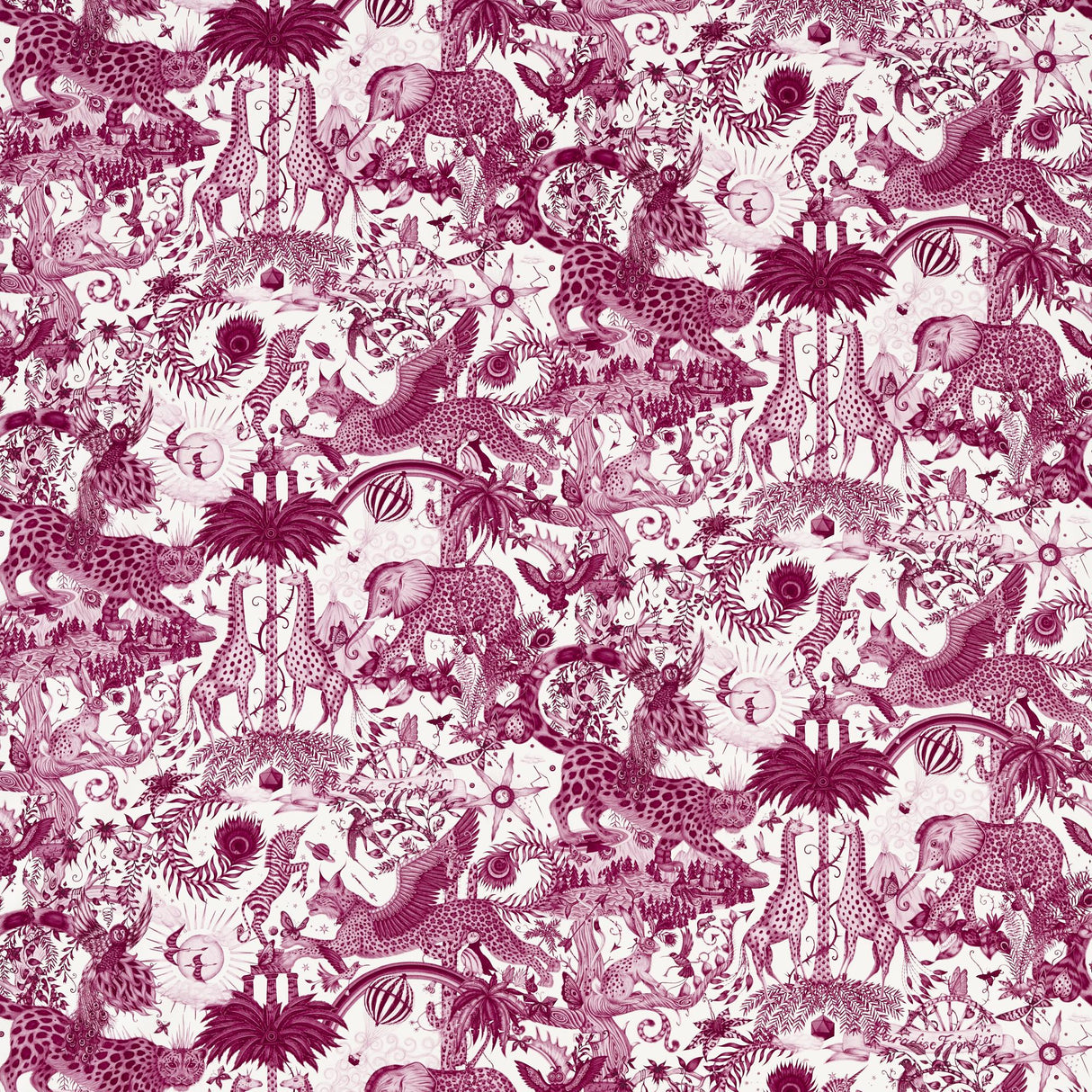 Clarke & Clarke PARADISE LOST PINK Upholstery Fabric