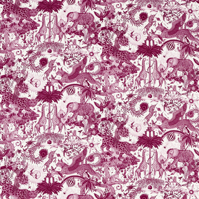 Clarke & Clarke PARADISE LOST PINK Upholstery Fabric