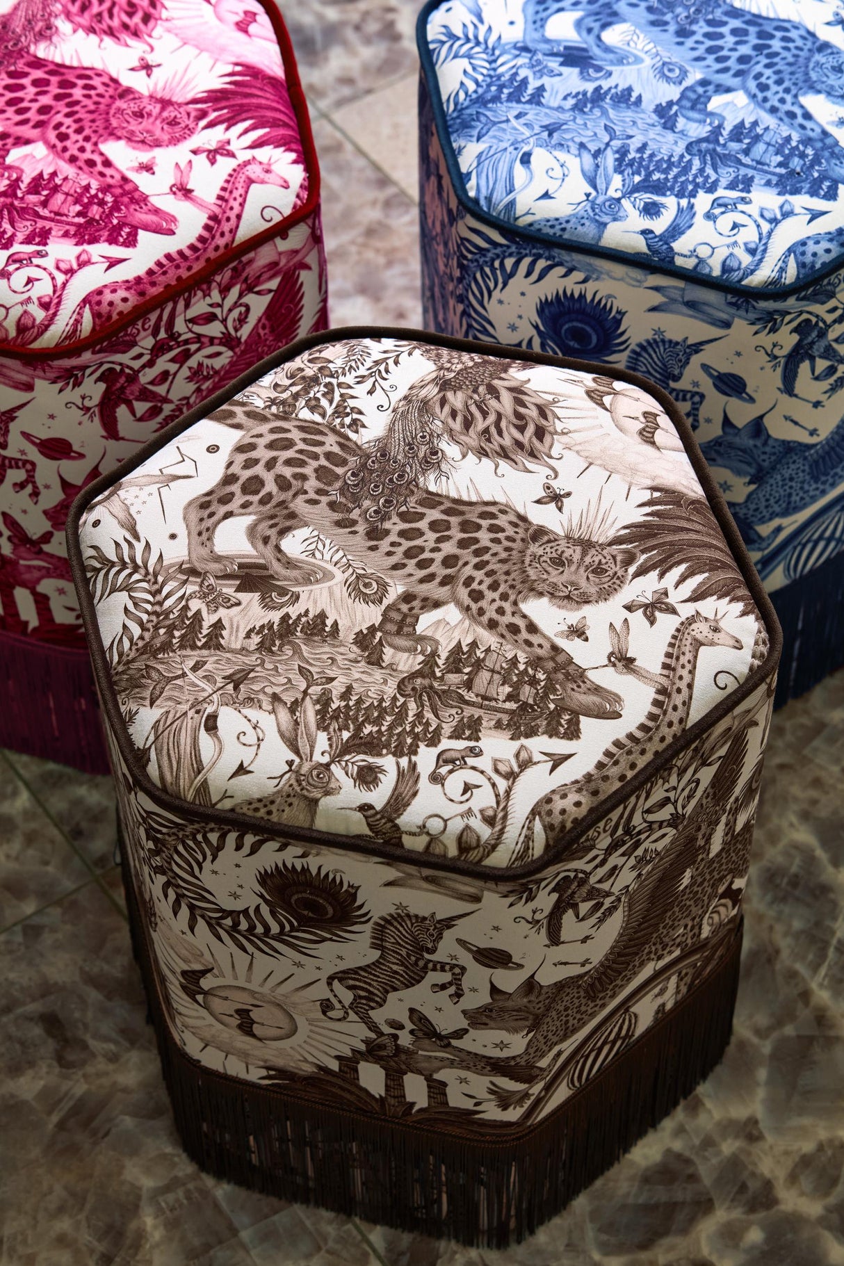 Clarke & Clarke PARADISE LOST INK Upholstery Fabric