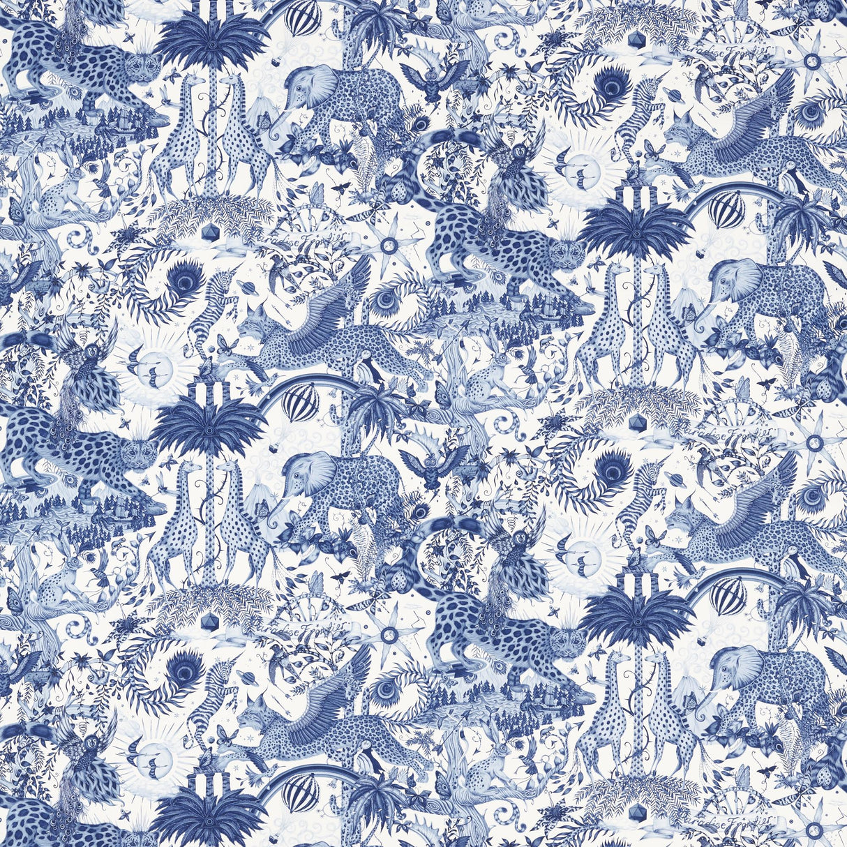 Clarke & Clarke PARADISE LOST INK Upholstery Fabric