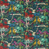 Clarke & Clarke PARADISE LOST VELVET TEAL Upholstery Fabric