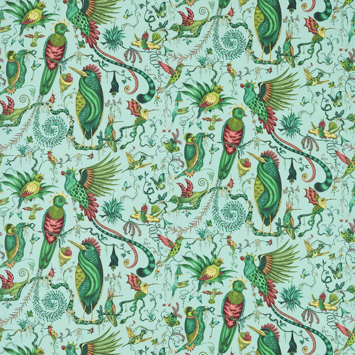 Clarke & Clarke QUETZAL AQUA Upholstery Fabric