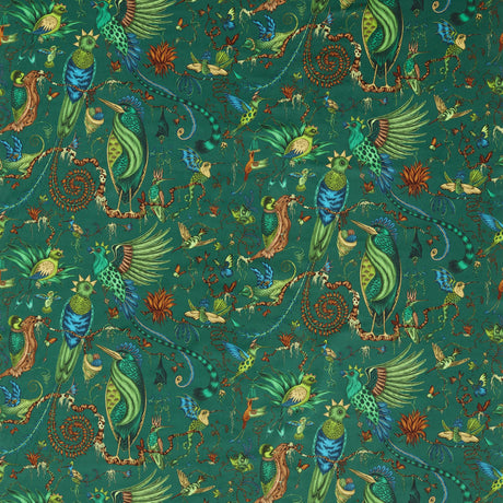 Clarke & Clarke QUETZAL VELVET TEAL Upholstery Fabric