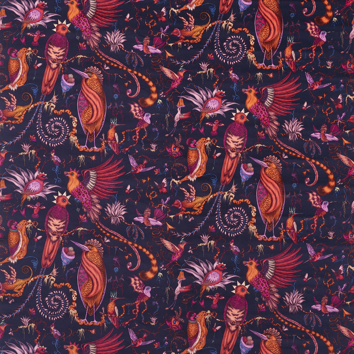 Clarke & Clarke QUETZAL VELVET VIOLET Upholstery Fabric