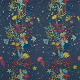Clarke & Clarke SEAFOREST JACQUARD NAVY Drapery Fabric