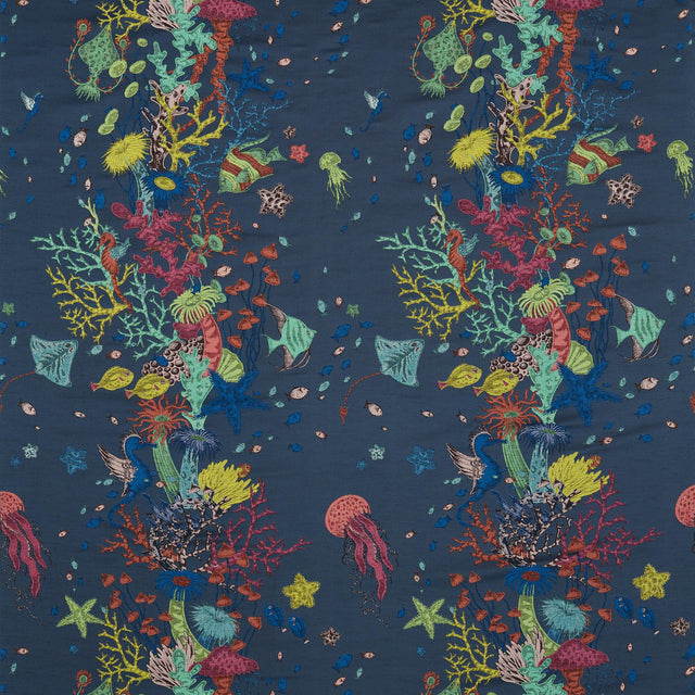 Clarke & Clarke SEAFOREST JACQUARD NAVY Drapery Fabric