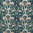 Clarke & Clarke WONDER WORLD VELVET TEAL Upholstery Fabric