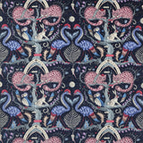 Clarke & Clarke WONDER WORLD VELVET BERRY Upholstery Fabric