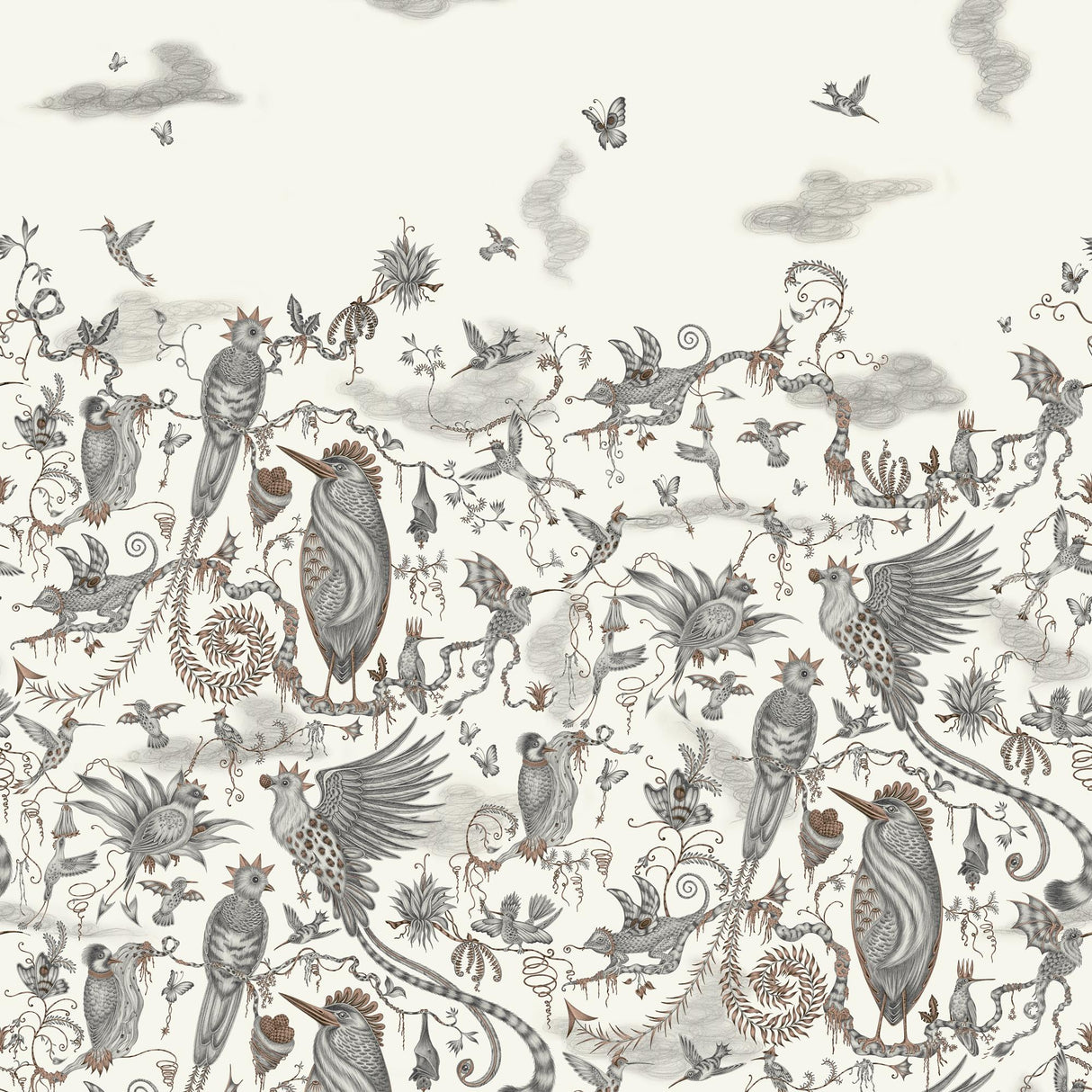 Clarke & Clarke CLOUD FOREST/IVORY WP Wallpaper