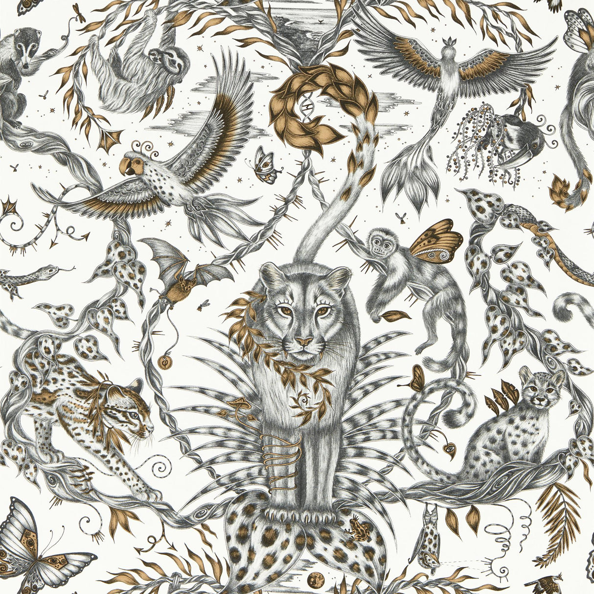 Clarke & Clarke BOSQUE DREAMS BRONZE WP Wallpaper