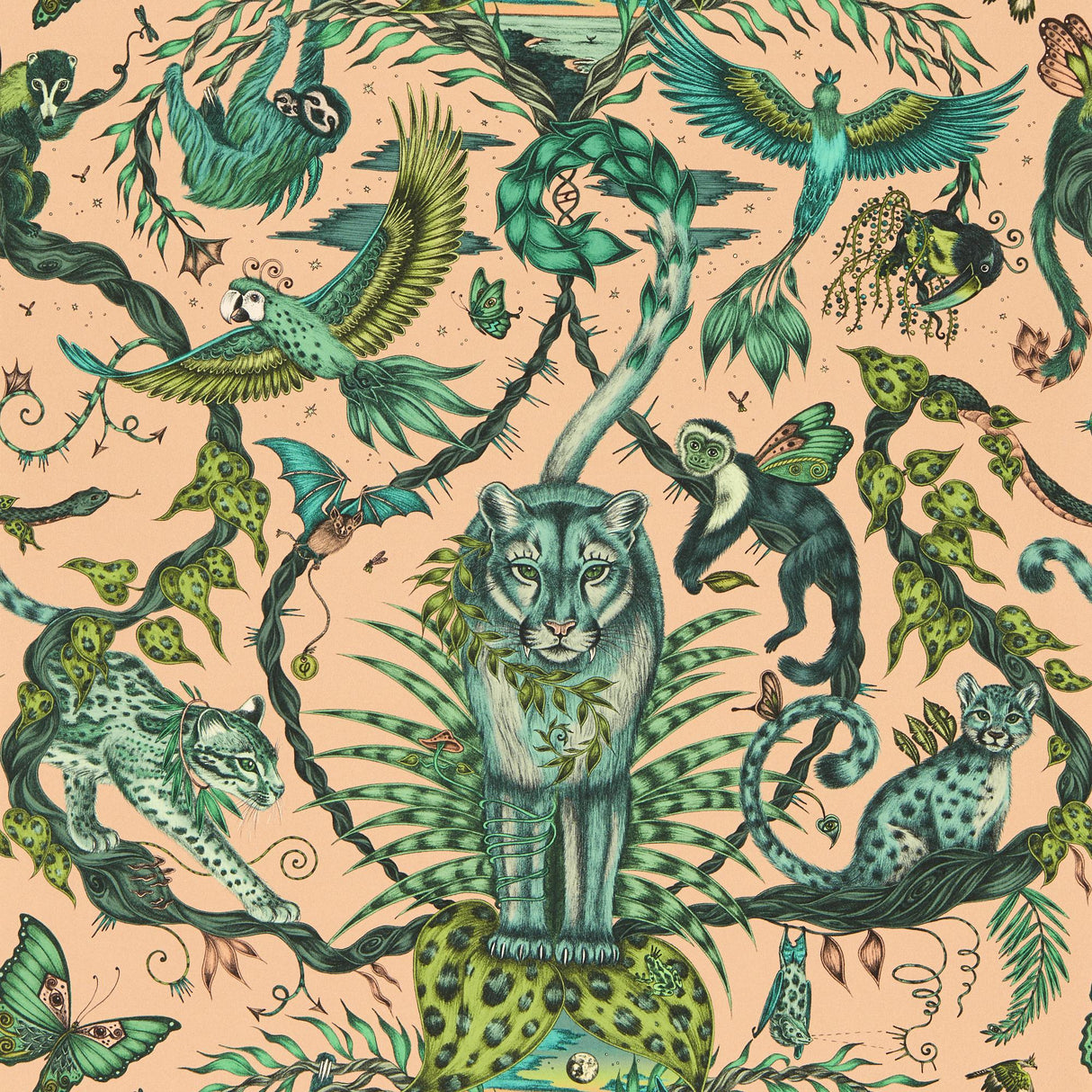 Clarke & Clarke BOSQUE DREAMS PINK WP Wallpaper