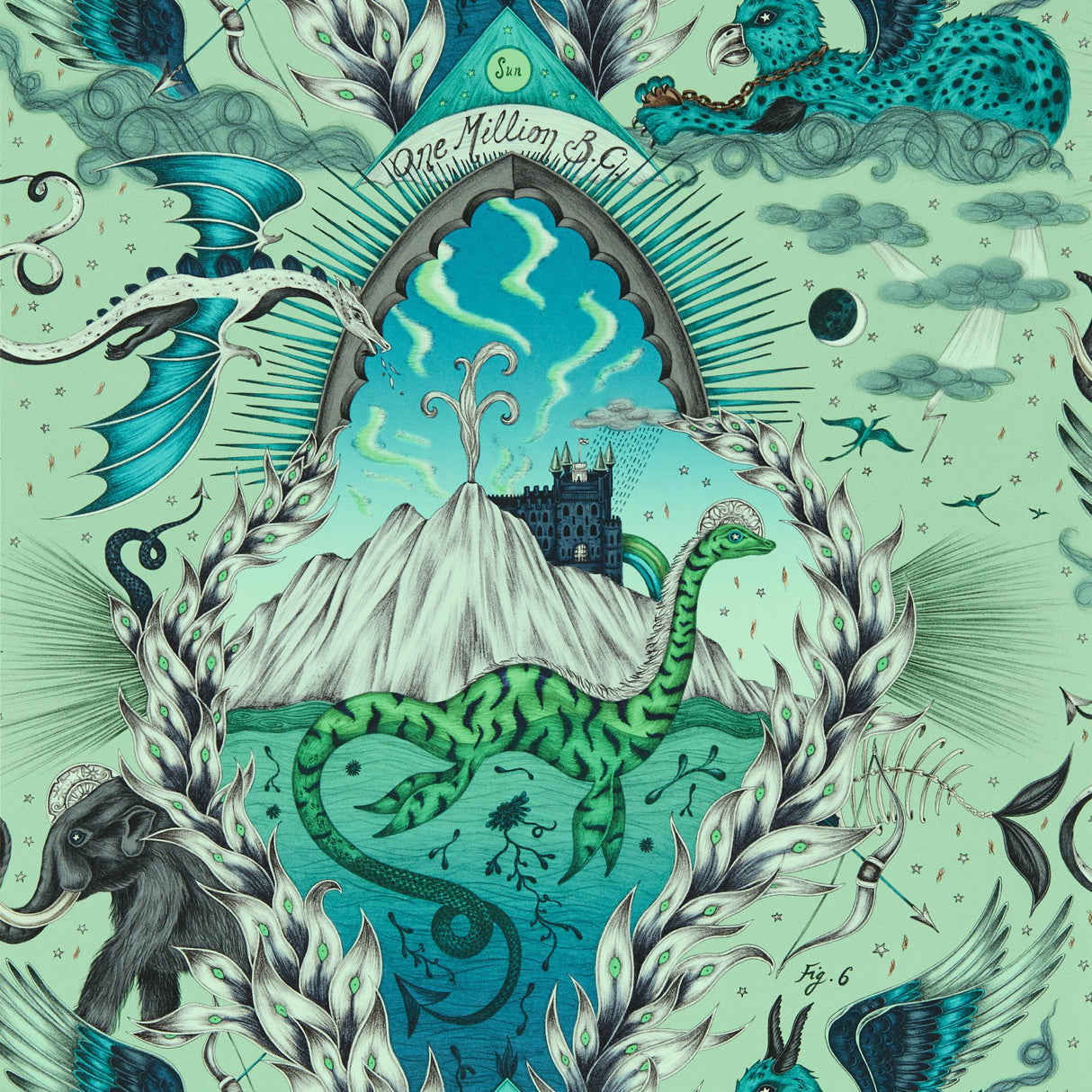 Clarke & Clarke HIGHLANDIA SAGE WP Wallpaper