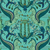 Clarke & Clarke ODYSSEY MYTHOS PEACOCK WP Wallpaper