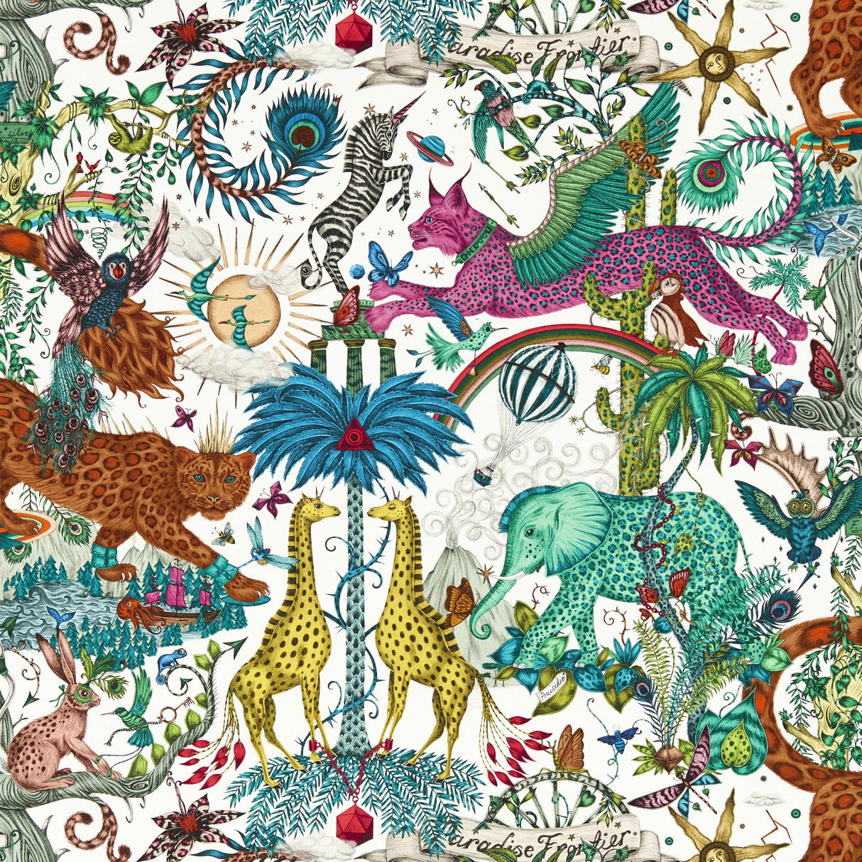 Clarke & Clarke PARADISE LOST IVORY WP Wallpaper